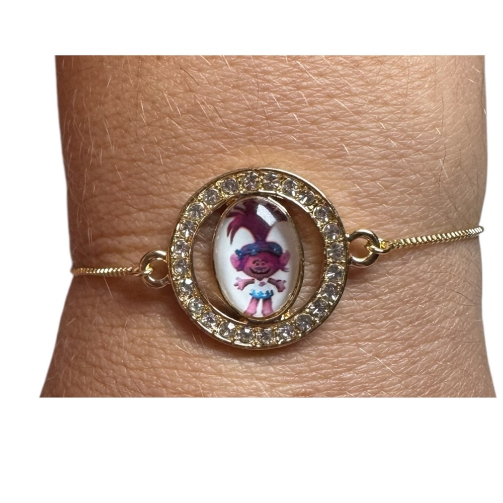 Gold Trolls Character Bracelet gold filled